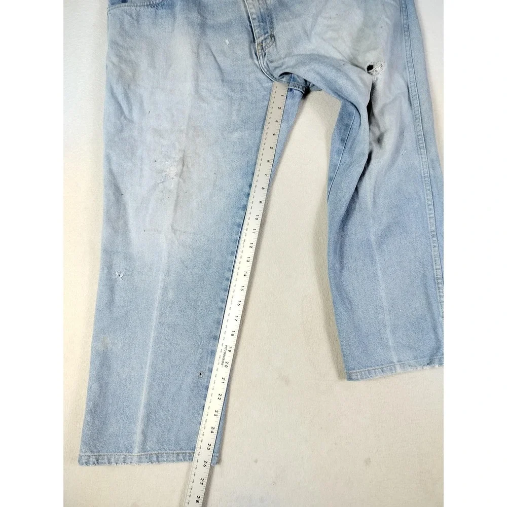 Vintage Walls Jeans Mens 40 Blue Relaxed‎ Fit Straight Denim Distressed Workwear